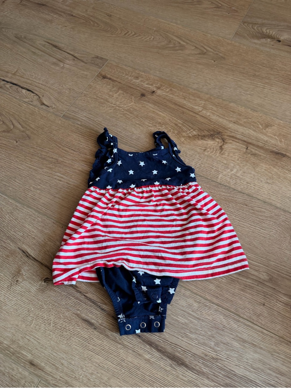 Carter's Navy, Red & White Star Stripe Romper Dress